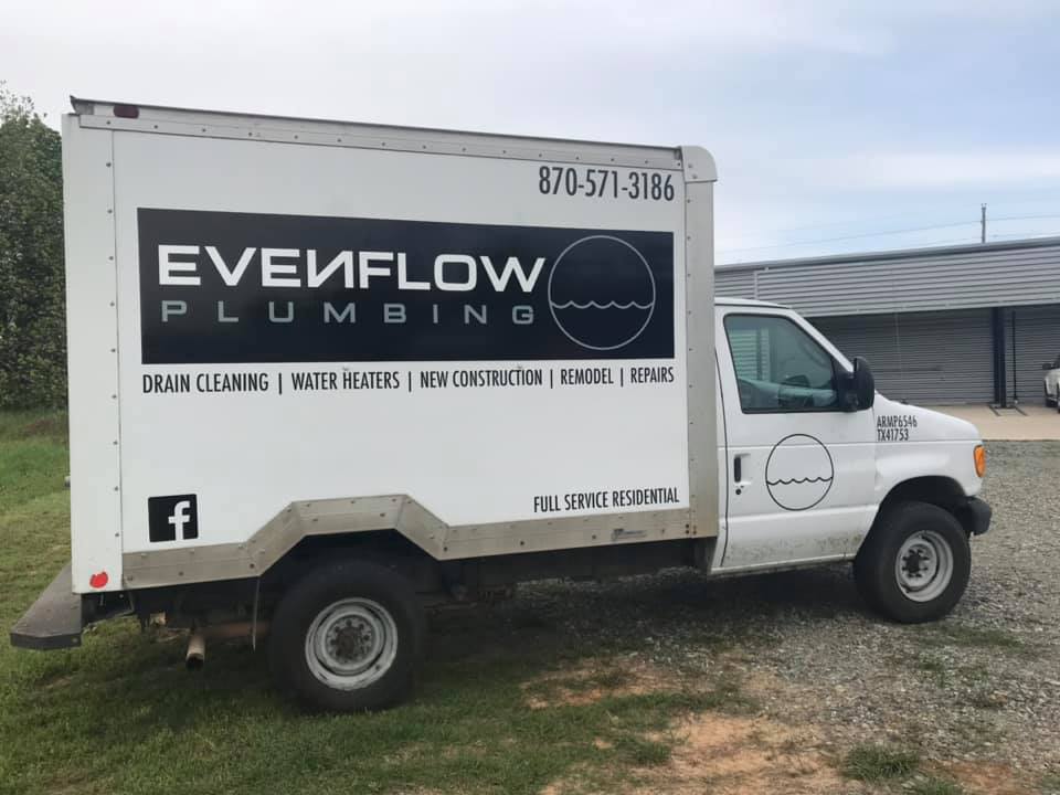 Evenflow Plumbing box truck, fully branded